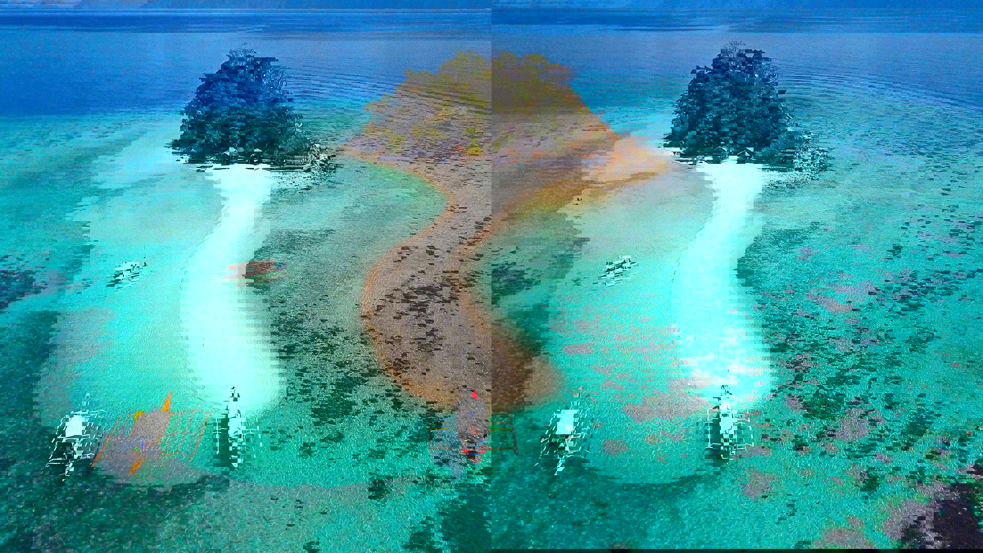 Fillippinerne Coron Vue Havet