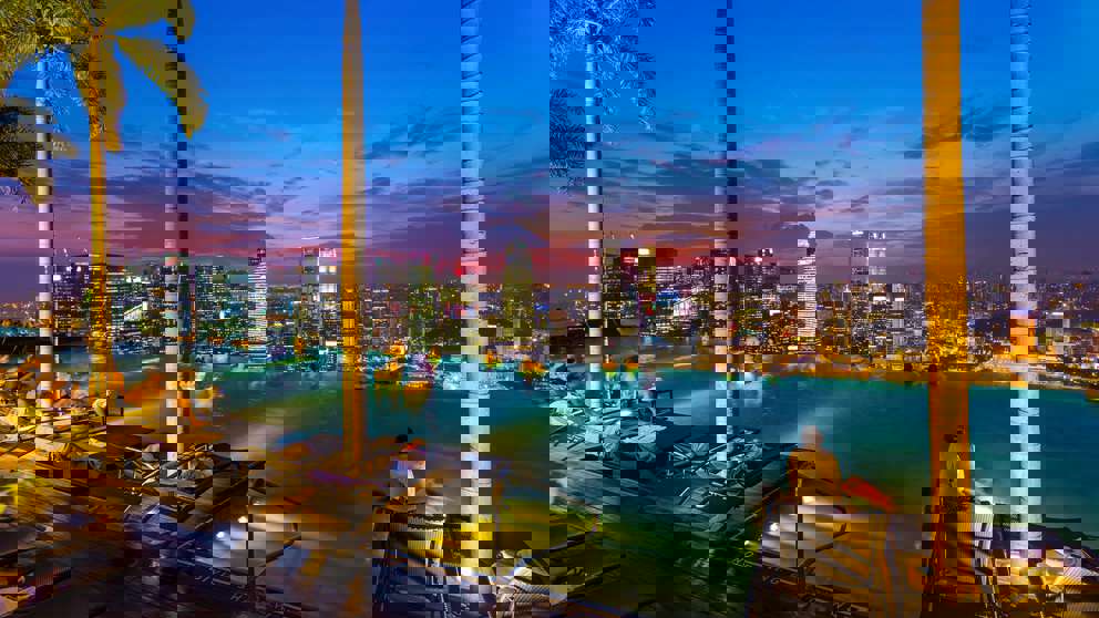 1920X1080 Singapore Udsigt Fra Marina Bay Sands